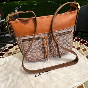 Coach Andie Glovetanned Leather, JacquardShoulder/Crossbody Never Used